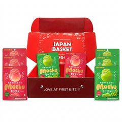 UHA Mikakuto Motchu Gummy Candy Pack, Shine Muscat & White Peach Japanese Fruit