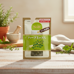 Bulk S&B Herb Mix in Bag, Balanced Blend of Thyme, Oregano, Marjoram, and Celery - Japanbasket Box for Family Use