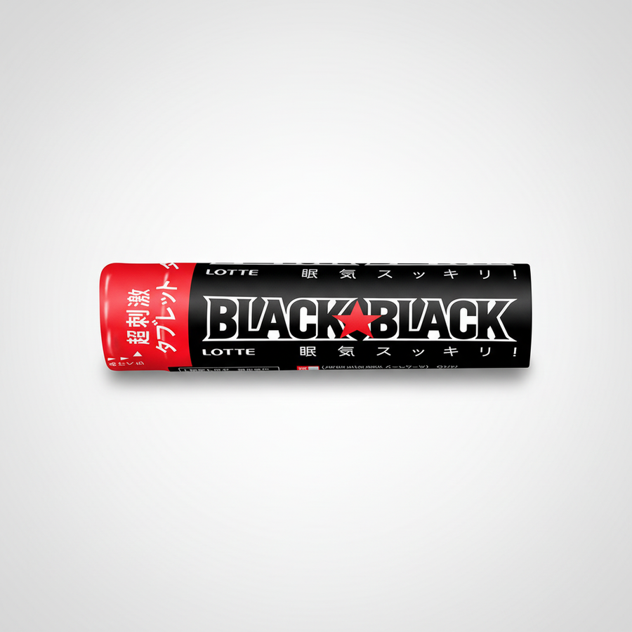 Traditional Japanese Lotte Black Black Tablet - Japanbasket Box Packaging