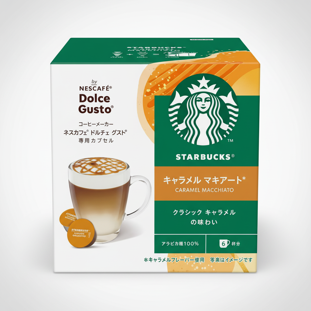 Traditional Japanese Nestle Caramel Dolce Gusto Capsule - 2 Pieces Japanbasket Box Packaging