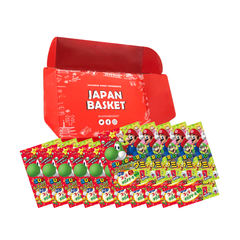 Traditional Japanese Nobel Confectionery Super Mario Gummy Cola & Melon Soda | Japanbasket Box Packaging
