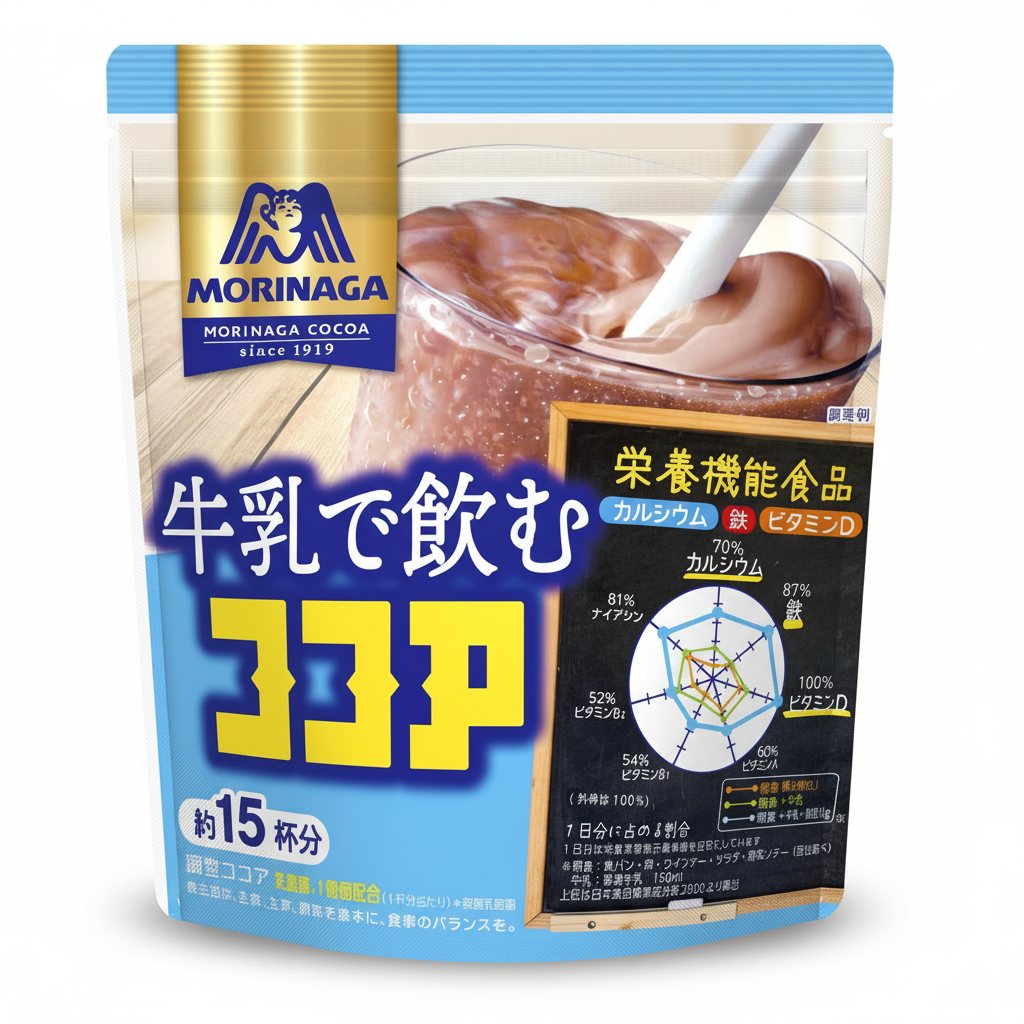 Japanese 森永製菓牛乳で飲むココア | Japanbasket Box Edition