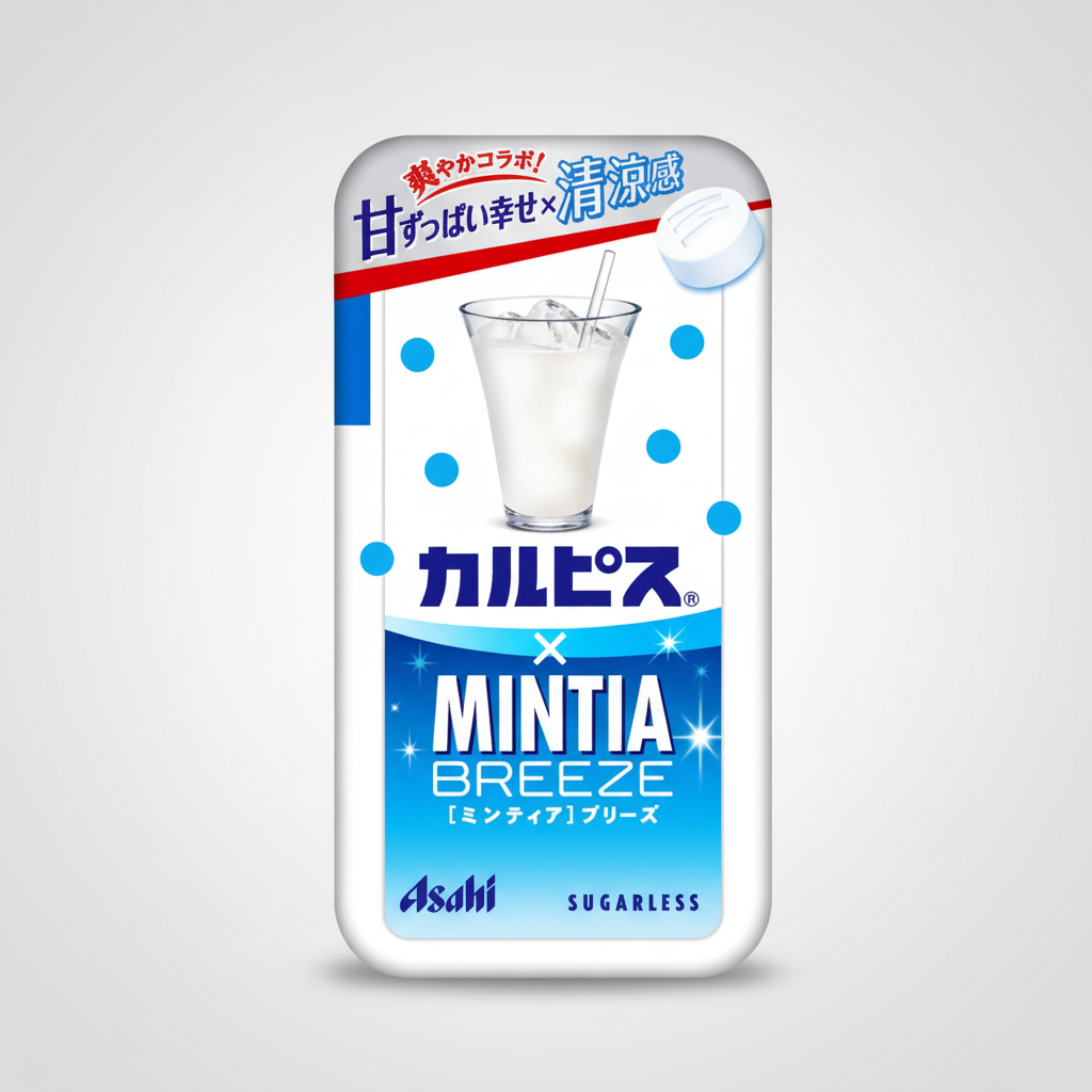 Premium Asahi Calpis x Mintia Breeze Mint Tablets - Japanbasket Box for Family Use