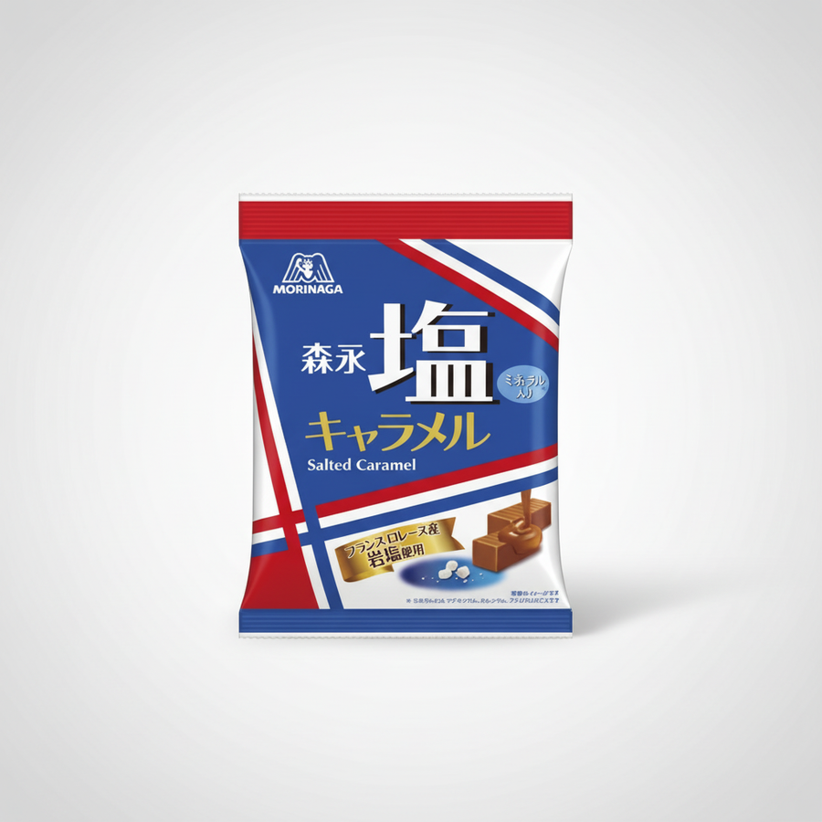 Traditional Japanese Morinaga Seika Salt Caramel Bags - Japanbasket Box Packaging