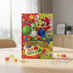 Traditional Japanese Nobel Confectionery Super Mario Gummy Cola & Melon Soda | Japanbasket Box Packaging