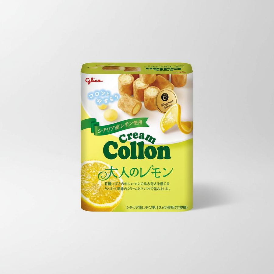 Japanese Ezaki Glico Cream Cologne, Adult Lemon Biscuit Cookies | Japanbasket Box Edition