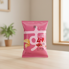 Traditional Japanese Koikeya Sour Mucho Chips, Refreshing Plum Flavor | Japanbasket Box Packaging