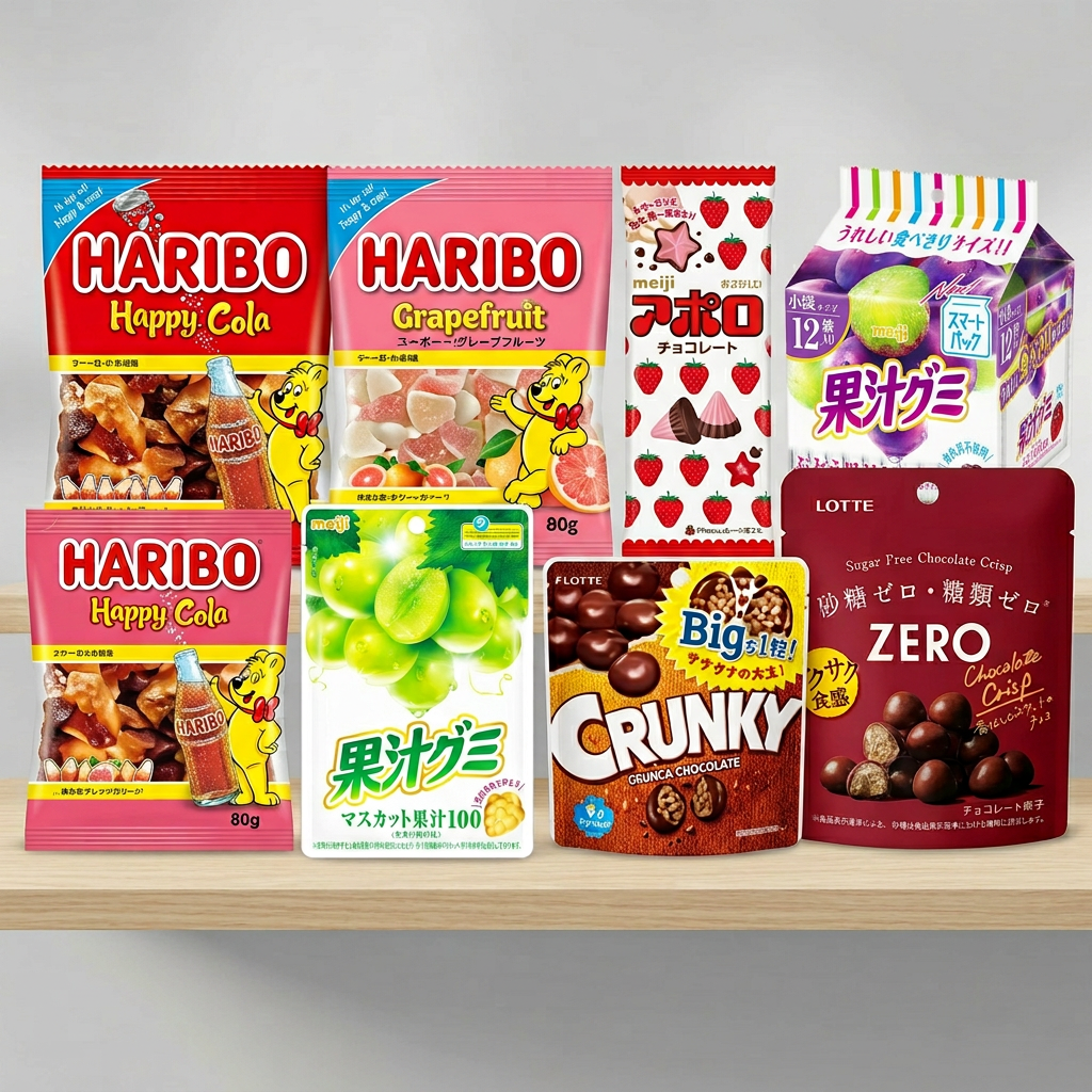 Haribo Candy Happy Cola Grapefruit Plus Japanese Gummy Gift Variety Pack