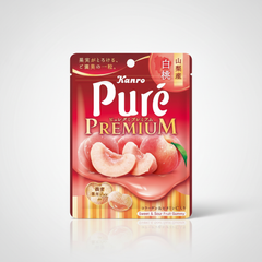 Japanese Kanro Pure Gumi Premium White Peaches - Japanbasket Box Edition