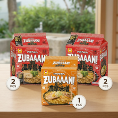 Maruchan ZUBAAAN! Miso and Soy Sauce Ramen, Japanese Food Gift, 3 Servings