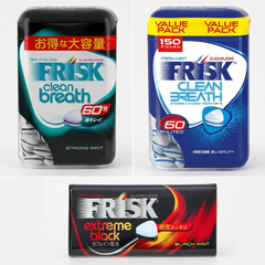 Kracie Frisk Mints: Clean Breath Bottle Strong Mint and Extreme Black Candy