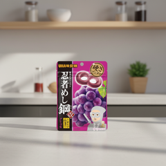 Traditional Japanese UHA Mikakuto Ninja Steel Grape Gummy | Japanbasket Box Packaging