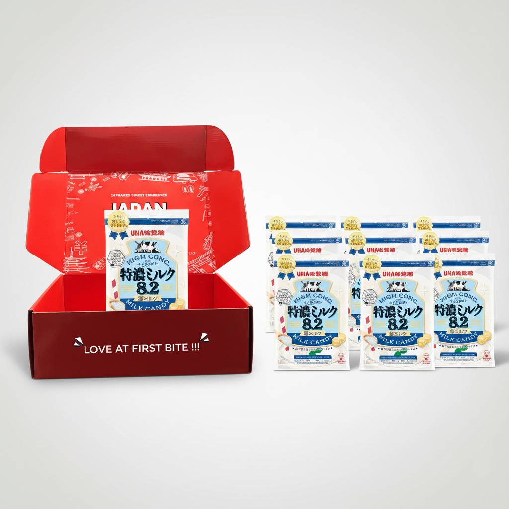 Traditional Japanese UHA Mikakuto Tokuno Milk 8.2 Salt Milk Collection (Japanbasket Box)