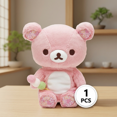 San-X Rilakkuma Sitting Plush Doll, Sakura Theme Collectible Kawaii Plush Toy