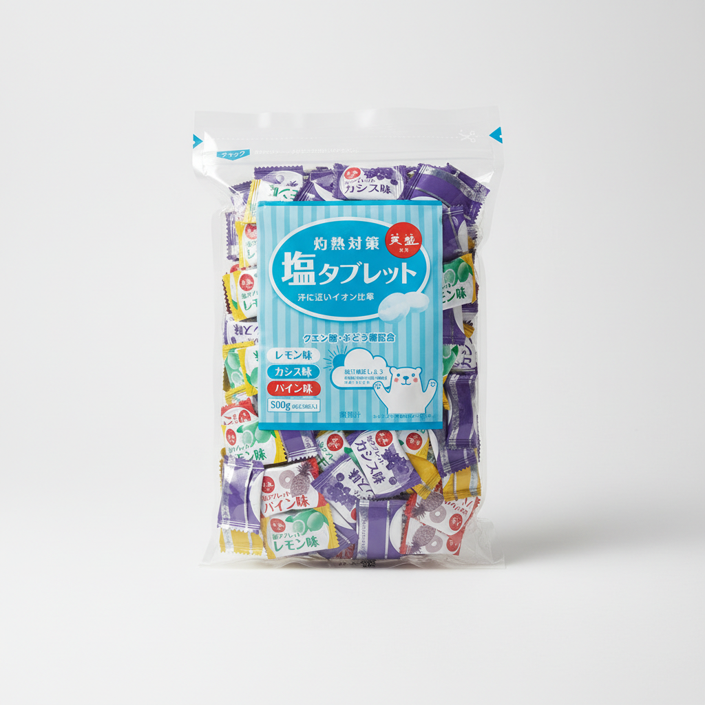 Traditional Japanese 赤穂化成灼熱対策塩タブレットミックス - Japanbasket Box Packaging