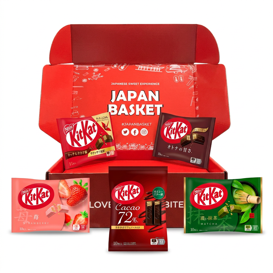 Nestle Japan Kit Kat Gift Box: Matcha, Strawberry, Cacao Variety Pack