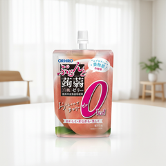 Premium ORIHIRO Pudding Konjac Jelly - Zero Calorie White Peach Flavor - Japanbasket Box for Family Use
