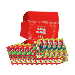 Traditional Japanese Nobel Confectionery Super Mario Gummy Cola & Melon Soda | Japanbasket Box Packaging