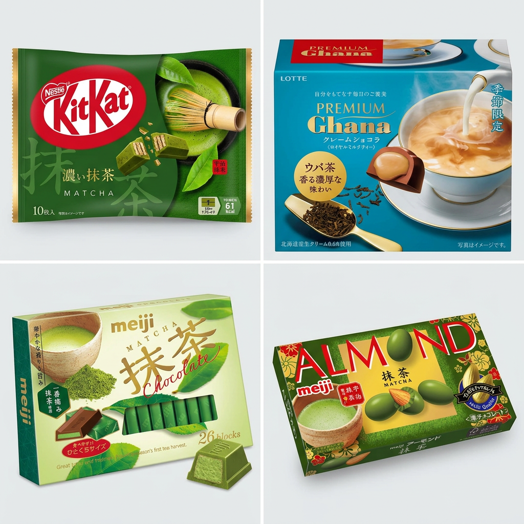 Nestle Kit Kat Dark Matcha Tea and Japanese Chocolate Matcha Snacks Box