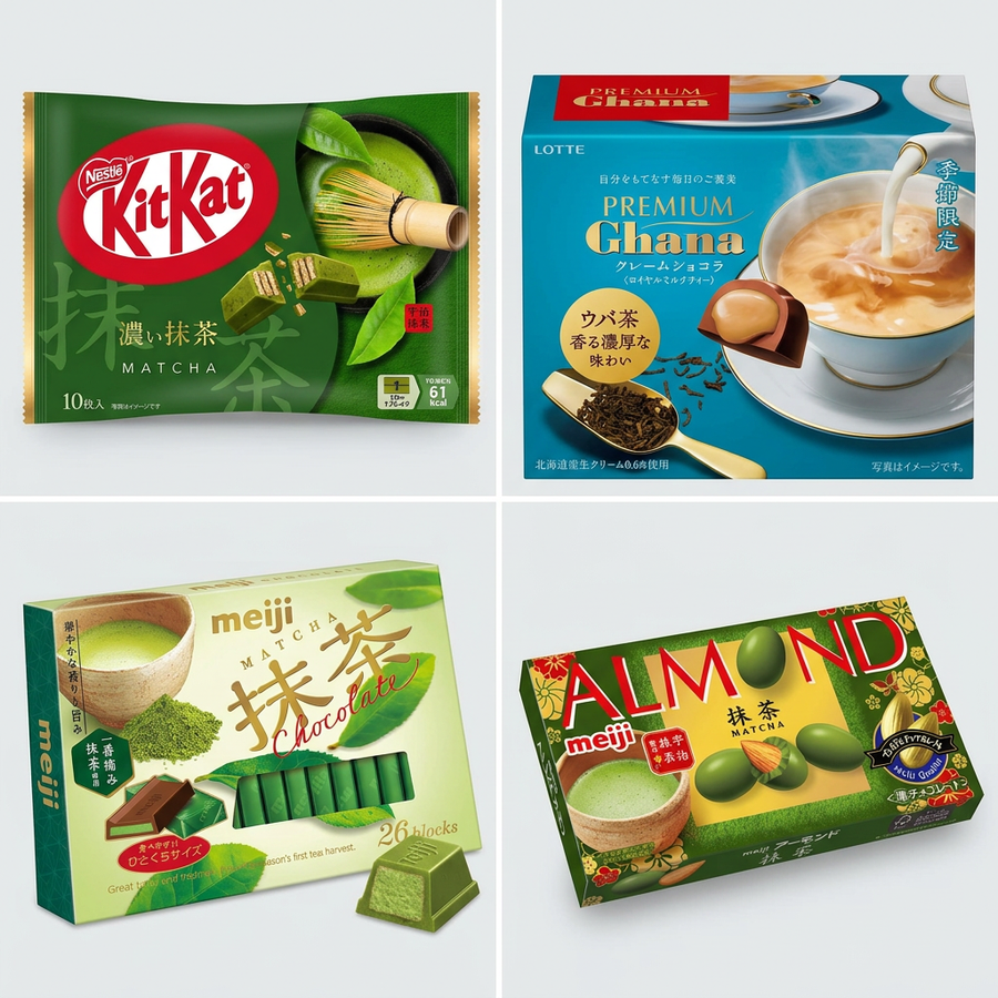 Nestle Kit Kat Dark Matcha Tea and Japanese Chocolate Matcha Snacks Box