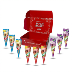 Glico Giant Caplico Japanese Chocolate Snack Box, Milk, Strawberry & Grape