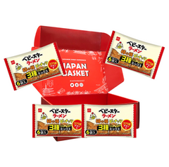 Traditional Japanese Baby Star Ramen, Rich Horse Chicken, Persimmon Seeds Mix - Japanbasket Box Packaging