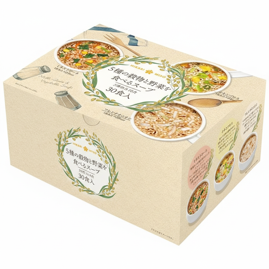 Hikari Miso Soup 30 Servings with Cereals and Vegetables - Healthy Soup