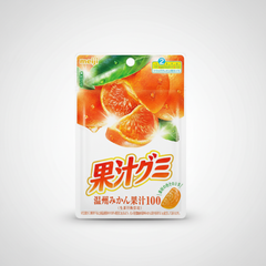 Japanese Meiji Fruit Juice Gummy Unshu Mandarin Orange | Japanbasket Box Edition