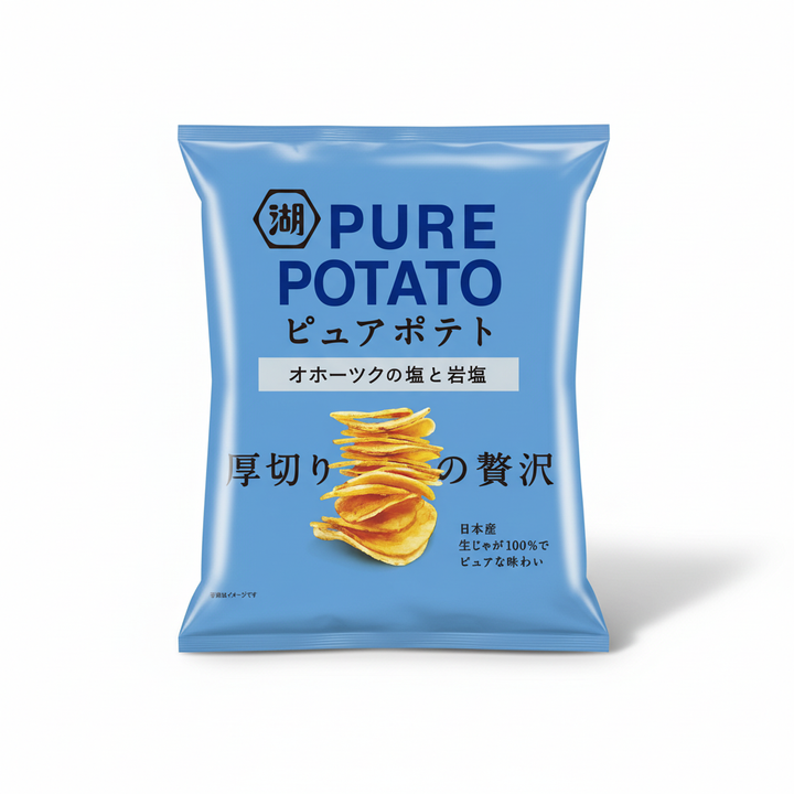 Japanese Koikeya Pure Potato Chips, Okhotsk Salt And Rock Salt | Japanbasket Box Edition