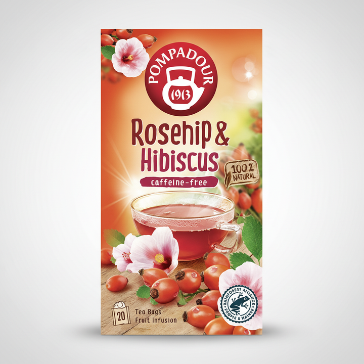 Bulk Pompadour Rose Hip & Hibiscus Tea Bag Collection (Japanbasket Box)