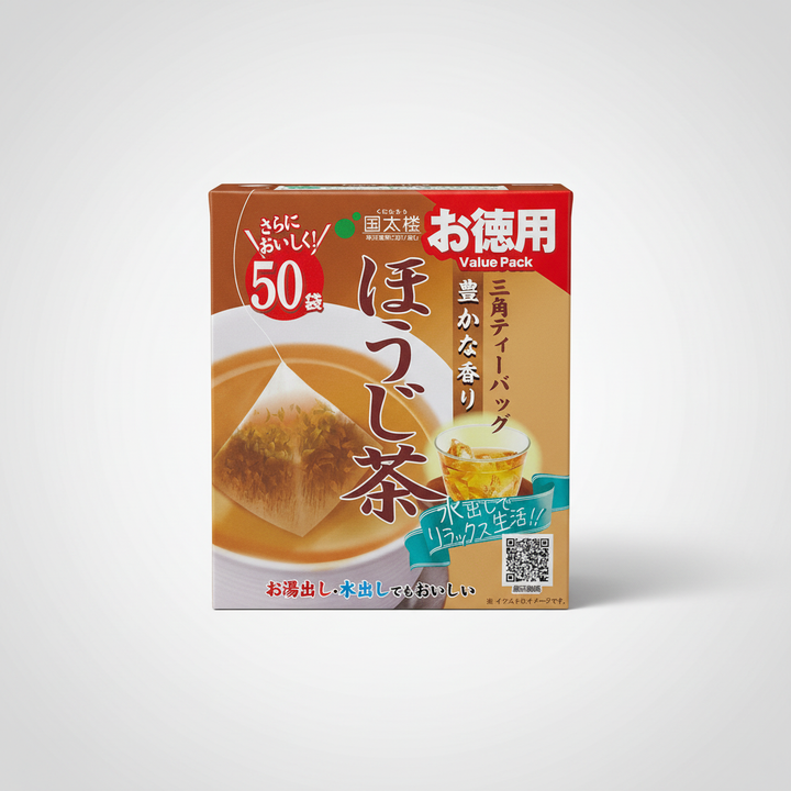 Bulk Kokutaro Value Rich Fragrance Hojicha Triangle Tea Bags Collection (Japanbasket Box)