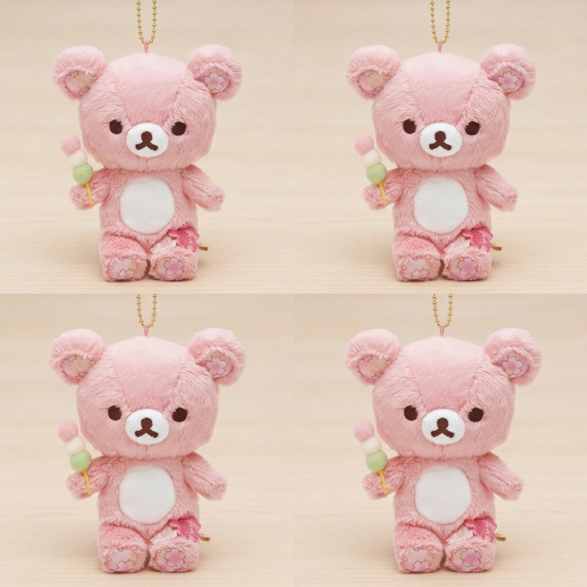 Rilakkuma Cherry Blossom Plush Toy Hanging Plush Keychain San-X Kawaii Gift