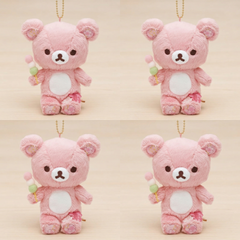 Rilakkuma Cherry Blossom Plush Toy Hanging Plush Keychain San-X Kawaii Gift