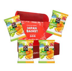 Traditional Japanese Orihiro Purunto Konnyaku Jelly, Muscat + Orange | Japanbasket Box Packaging