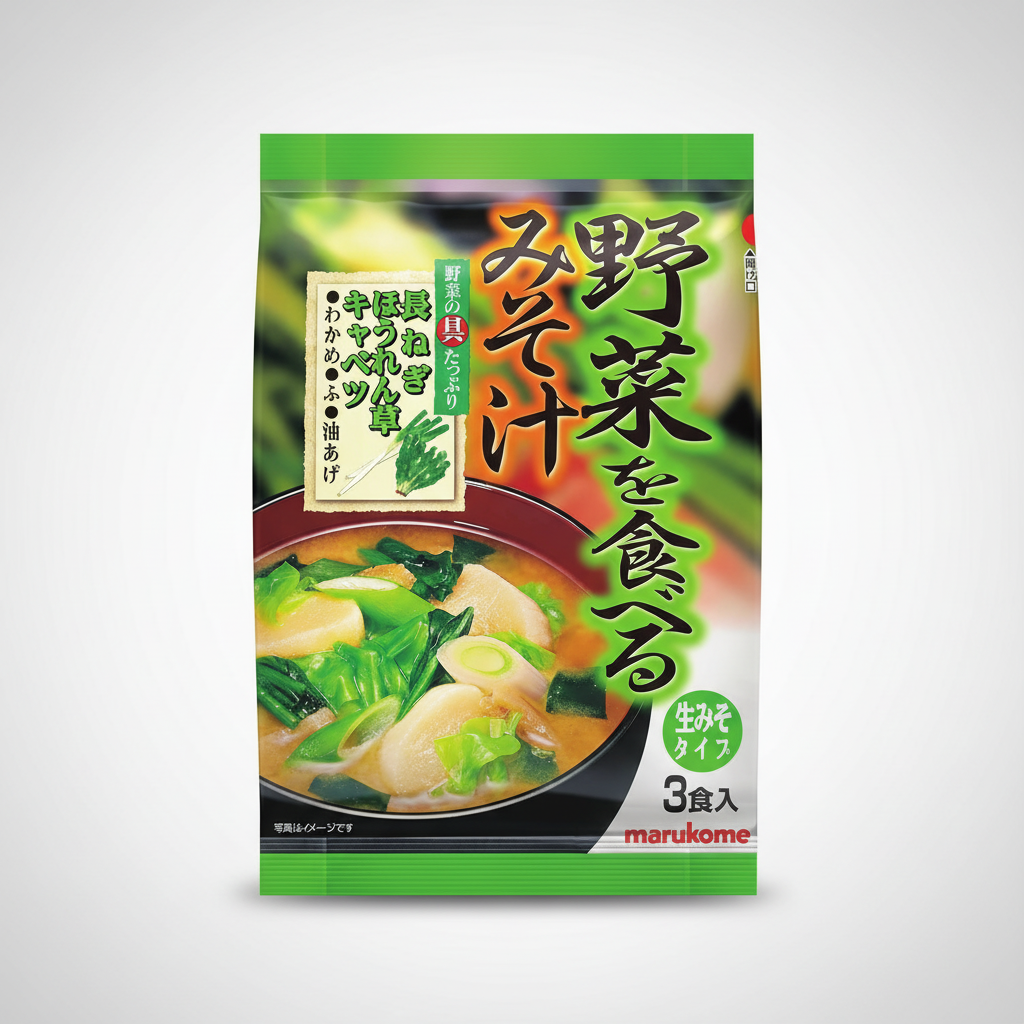 Japanese Marukome Eat Your Veggies Miso Soup | Japanbasket Box Edition