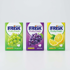 Kracie Frisk Fruity Fresh Candy Mints: Muscat, Grape, Lemon Japanese Candies
