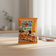 Japanese Snack Company Baby Star Dodekai Yakisoba Sauce Mayo Flavor | Japanbasket Box Edition