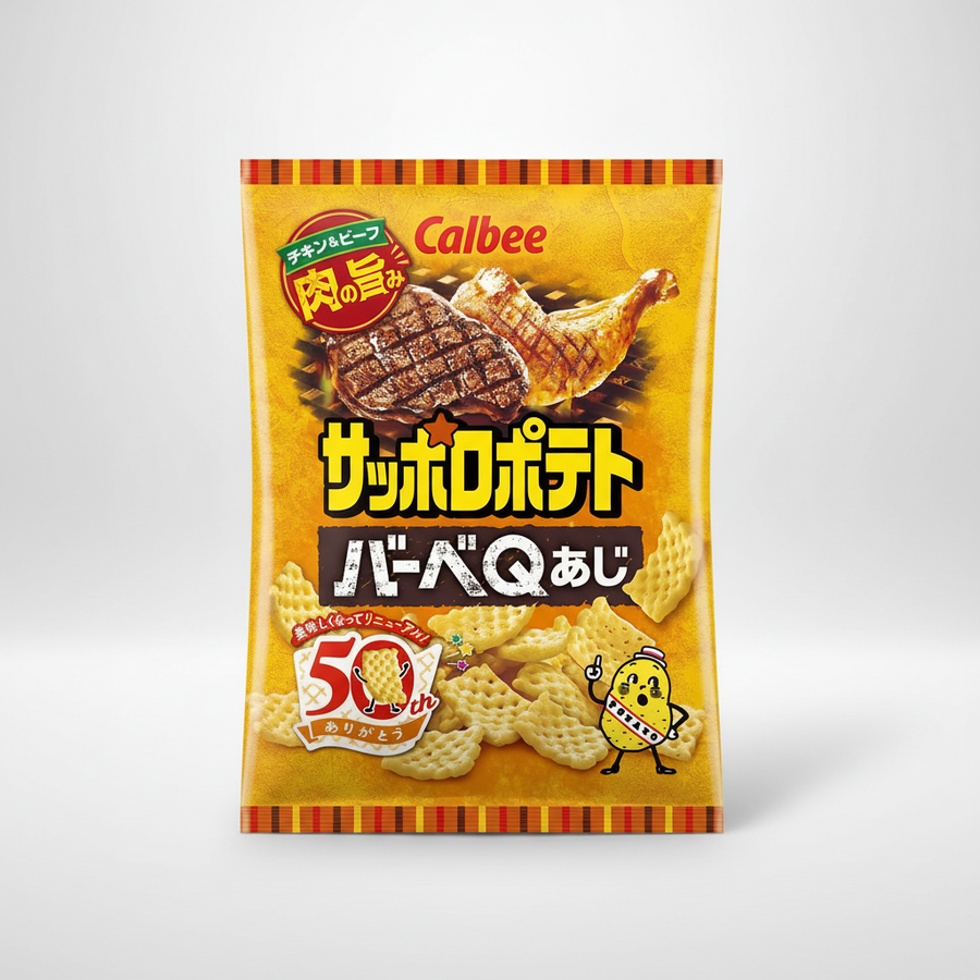 Japanese Calbee Sapporo Potato Barbecue Q Aji - Japanbasket Box Edition
