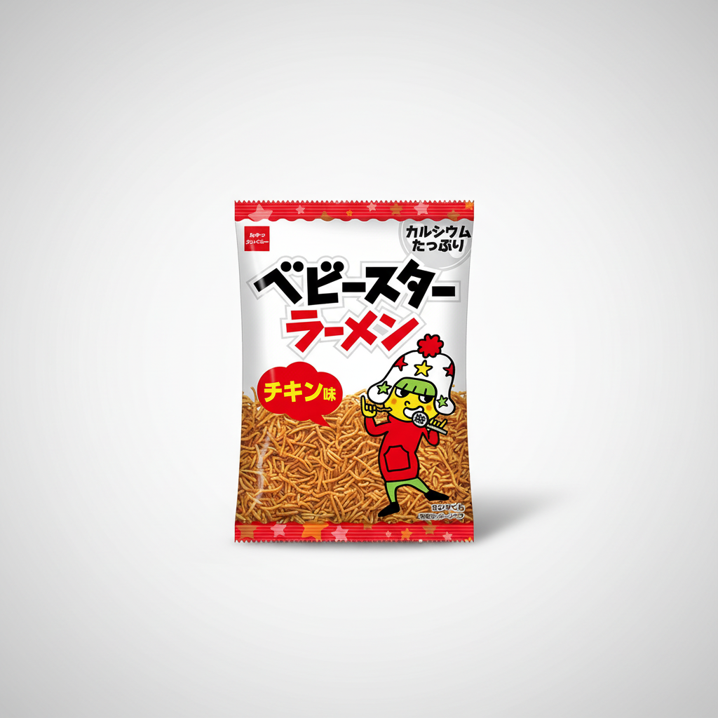 Traditional Japanese Baby Star Ramen, Chicken Flavor | Japanbasket Box Packaging