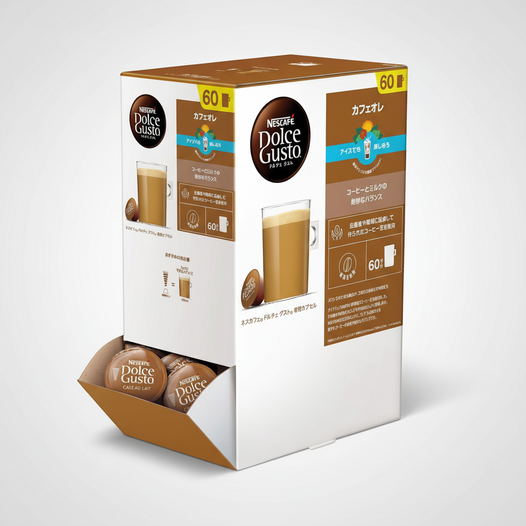 Japanese Nescafe Dolce Gusto Exclusive Capsule, Cafe au Lait - 1 Pieces Japanbasket Box Edition