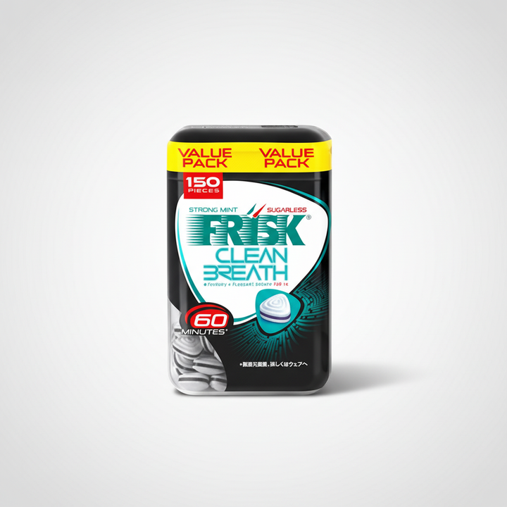 Japanese FRISK Kracie Clean Breath Bottle, Strong Mint - Japanbasket Box Edition