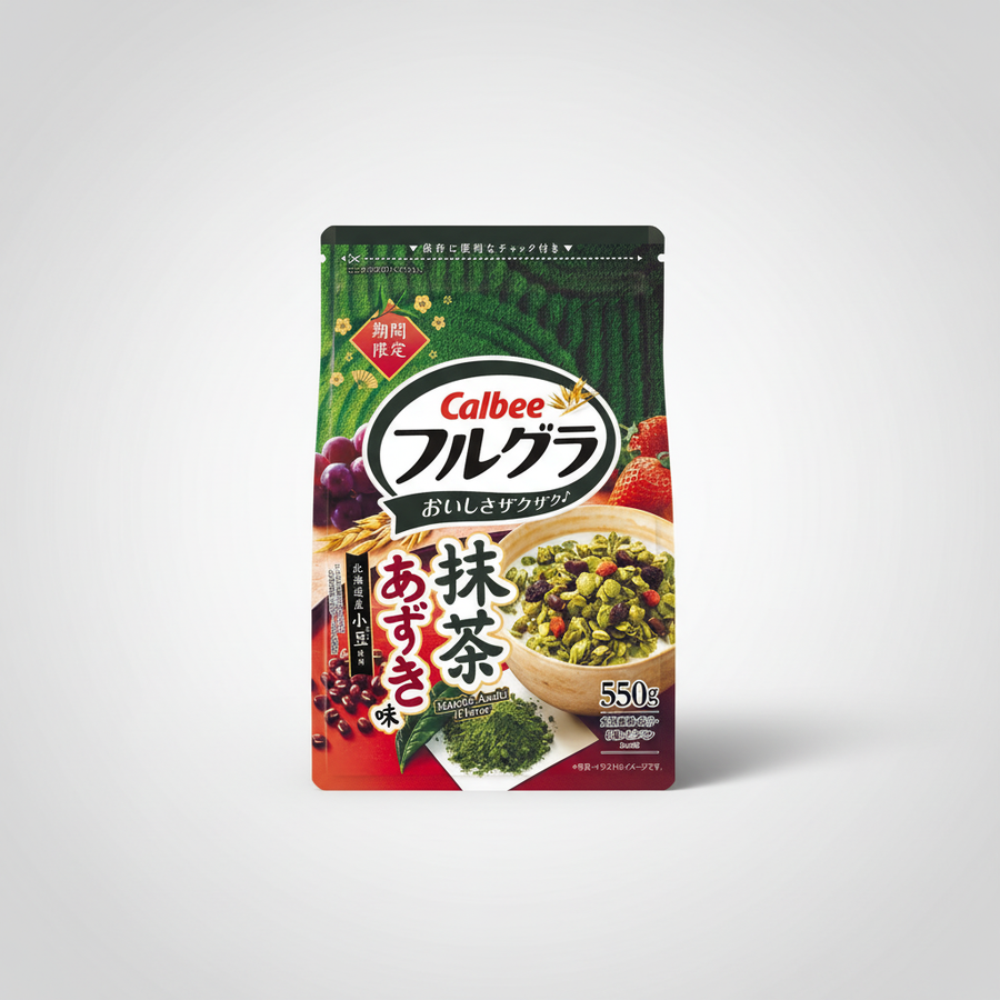 Japanese Calbee Full Gura Matcha Azuki Flavor - 3 Pieces Japanbasket Box Edition