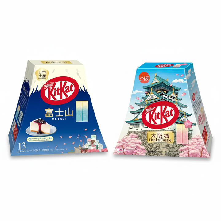 Nestle Japan KitKat: Blueberry Cheesecake Mount Fuji & Sakura Osaka Castle Pack