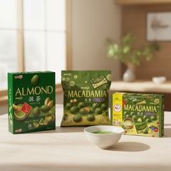 Meiji Matcha Chocolate Bundle: Almond, Macadamia, Takenoko - Japanese Gift