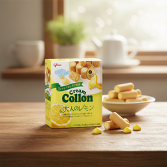 Japanese Ezaki Glico Cream Cologne, Adult Lemon Biscuit Cookies | Japanbasket Box Edition