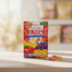 Japanese KANRO Non-Sugar Fruit Throat Candy - Japanbasket Box Edition