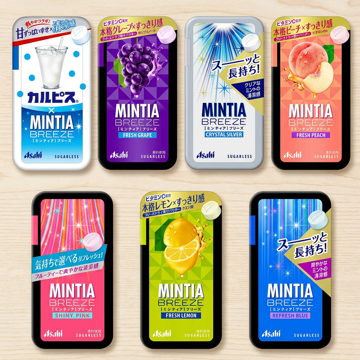 Asahi Mintia Breeze: Japanese Mint Candy Tablets, Cool Mint Flavors
