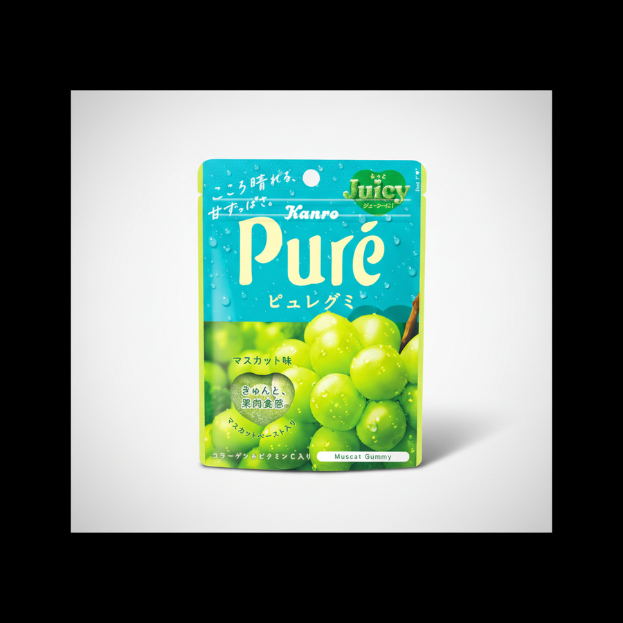 Traditional Japanese Kanro Pure Gummy Muscat - Japanbasket Box Packaging
