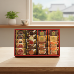 Premium Nakayama Seika Cafe Smile Set - 2 Pieces Japanbasket Box for Family Use