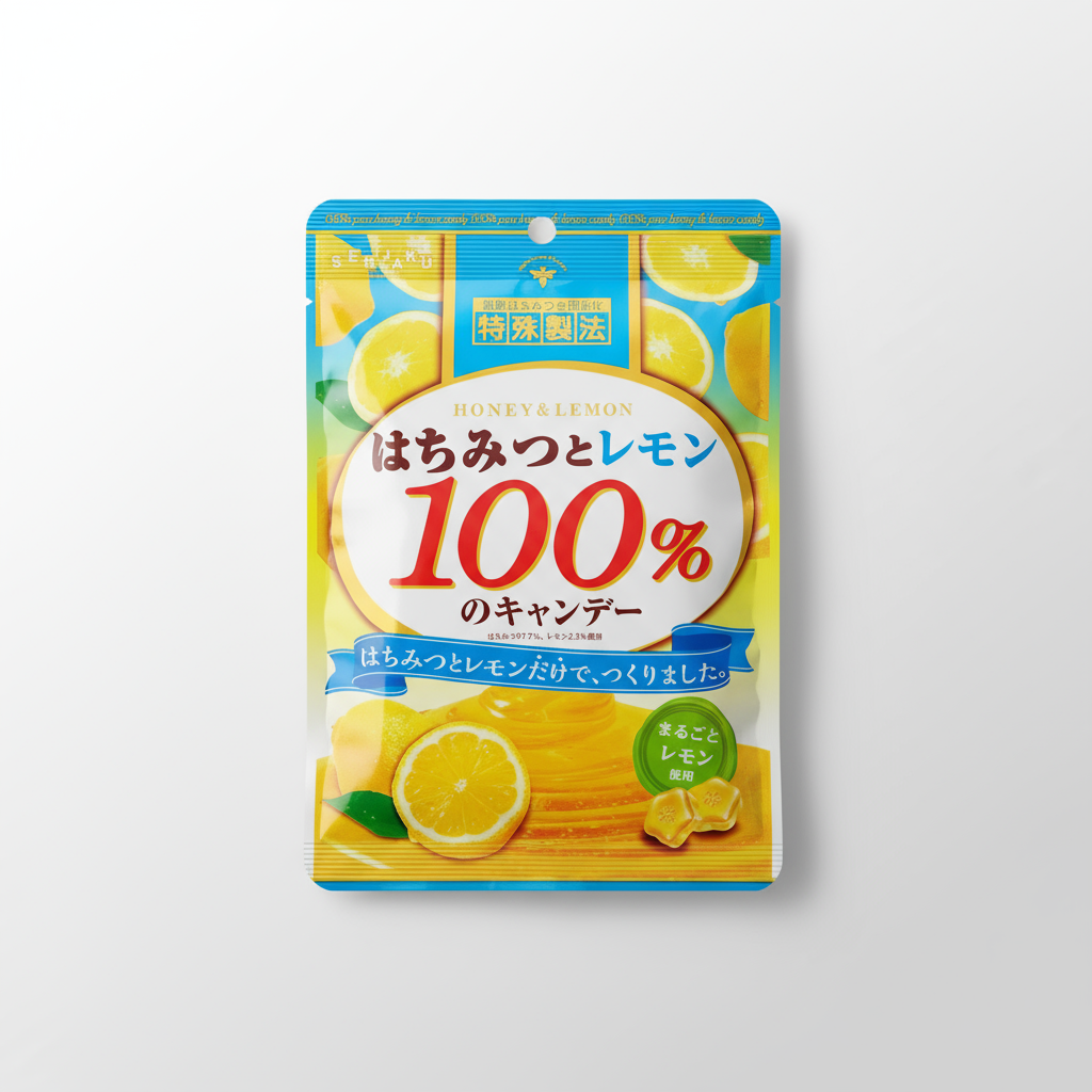 Traditional Japanese Fanjaku Candy 100% Honey and Lemon Candy - Japanbasket Box Packaging